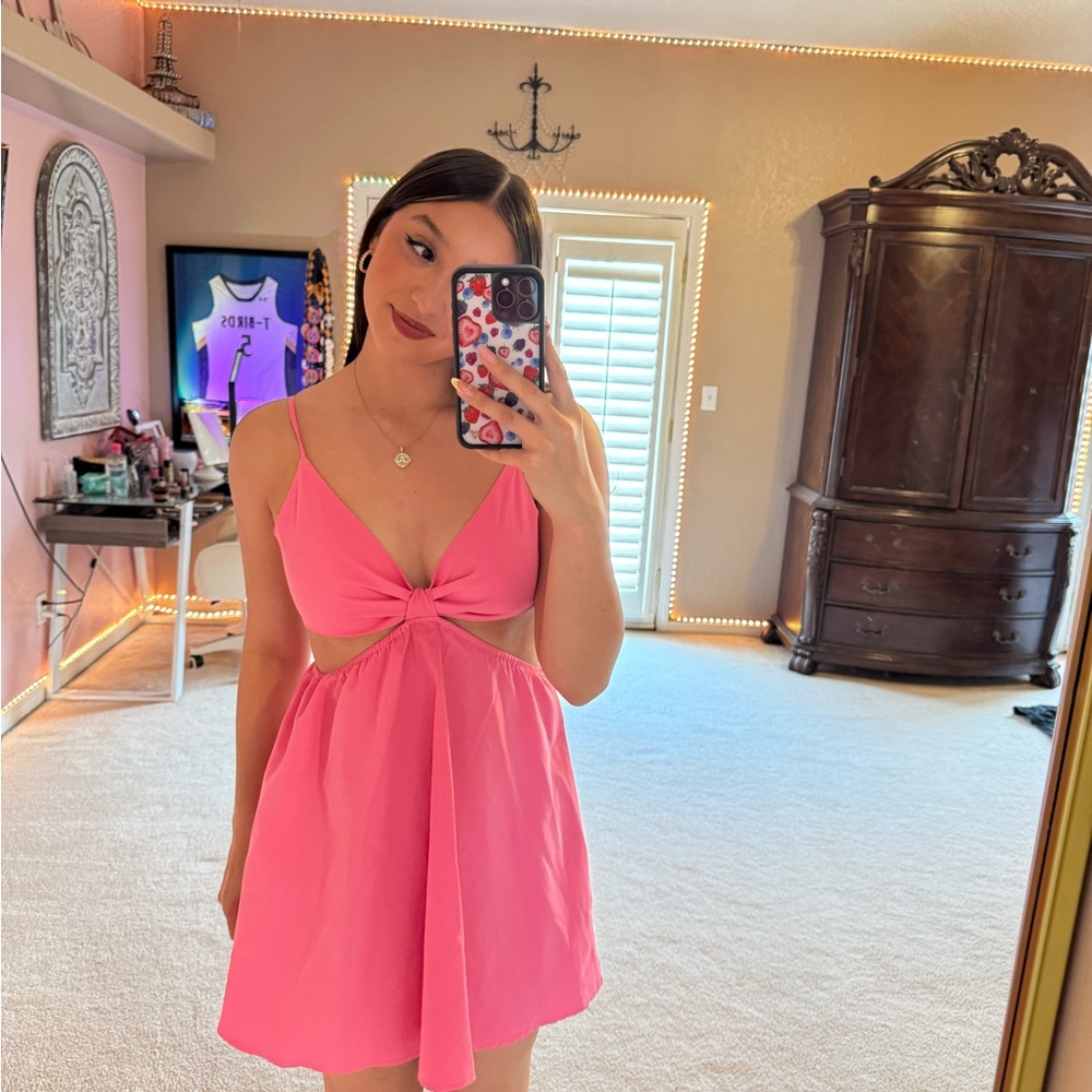Pink Cutout Dress